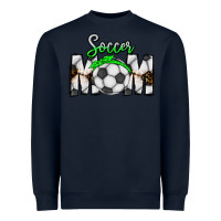 Navy Soccer Mom Heavyweight Sweatshirt - CowhideDigitalArt
