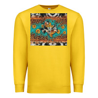 Lemon bull skull texas map sunflower leopard cowhide Premium Sweatshirt - Artiststas