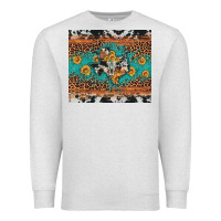 Oatmeal Heather bull skull texas map sunflower leopard cowhide Premium Sweatshirt - Artiststas