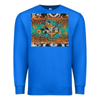 True Royal bull skull texas map sunflower leopard cowhide Premium Sweatshirt - Artiststas