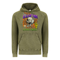 Vintage Olive happy haunting and to all a good fright Vintage Hoodie - CowGirlArtShop