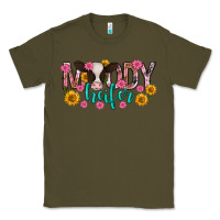 Army Green Moody Heifer Mother's Day Classic Tee - texasbilliewilder