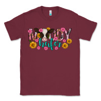 Burgundy Moody Heifer Mother's Day Classic Tee - texasbilliewilder
