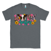 Charcoal Heather Moody Heifer Mother's Day Classic Tee - texasbilliewilder