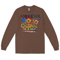 Chestnut American babe 4th of july Long Sleeve Tee - CowGirlArtShop