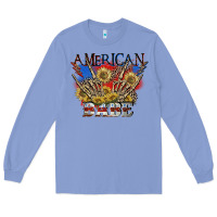 Colony Blue American babe 4th of july Long Sleeve Tee - CowGirlArtShop