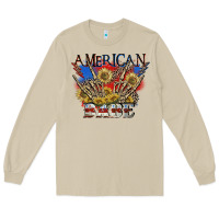 Mushroom American babe 4th of july Long Sleeve Tee - CowGirlArtShop