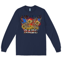 Navy American babe 4th of july Long Sleeve Tee - CowGirlArtShop