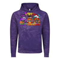 Cloud Purple happy hallothanksmas truck Vintage Hoodie - CowGirlArtShop