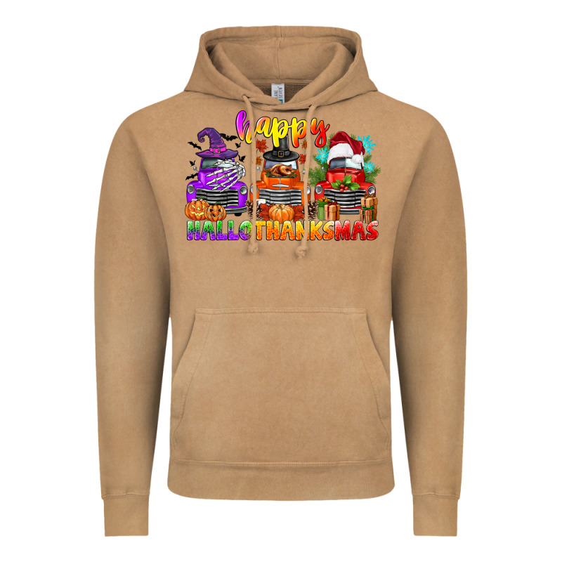 Happy Hallothanksmas Truck Vintage Hoodie by CowGirlArtShop | Teevron