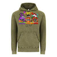 Vintage Olive happy hallothanksmas truck Vintage Hoodie - CowGirlArtShop