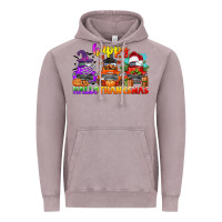 Vintage Zinc happy hallothanksmas truck Vintage Hoodie - CowGirlArtShop