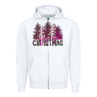 White Merry Christmas Zipper Hoodie - SublimationCraftShop