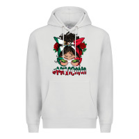 Dove Grey mexicana messy bun mama Premium Hoodie - BundleAndBundleShop