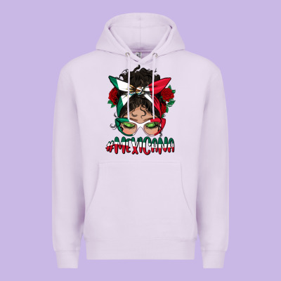 Mexicana Messy Bun Mama Premium Hoodie Designed By Bundleandbundleshop