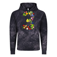Cloud Black Number 3 Fruit 3rd birthday party fruit themed gift Idea Vintage Hoodie - minhPixels