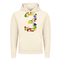 Vintage Artic Number 3 Fruit 3rd birthday party fruit themed gift Idea Vintage Hoodie - minhPixels