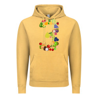 Vintage Mustard Number 3 Fruit 3rd birthday party fruit themed gift Idea Vintage Hoodie - minhPixels