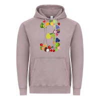 Vintage Zinc Number 3 Fruit 3rd birthday party fruit themed gift Idea Vintage Hoodie - minhPixels