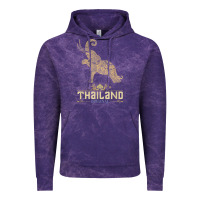 Cloud Purple Thai Flag Vacation Bangkok Travel Thailand Vintage Hoodie - minhPixels