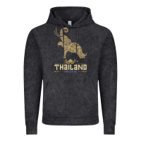 Vintage Black Thai Flag Vacation Bangkok Travel Thailand Vintage Hoodie - minhPixels
