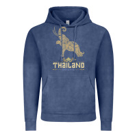 Vintage Denim Thai Flag Vacation Bangkok Travel Thailand Vintage Hoodie - minhPixels