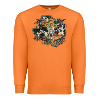 Carrot bull skull leopard cowhide sunflower texas map Premium Sweatshirt - Artiststas