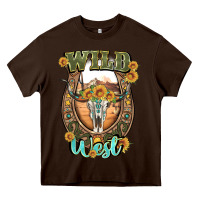 Chocolate Brown wild west Heavy Core Tee - Artiststas