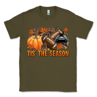 Army Green Tis' the season Football black helmet Classic Tee - NancyCooperArtShop