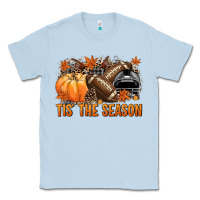 Dusty Blue Tis' the season Football black helmet Classic Tee - NancyCooperArtShop
