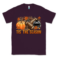 Plum Tis' the season Football black helmet Classic Tee - NancyCooperArtShop
