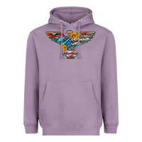 Lavender thunderbird with usa flag and sunflowers Heavyweight Hoodie - Artiststas