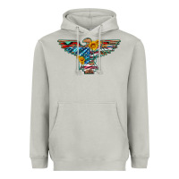 Moon Dust thunderbird with usa flag and sunflowers Heavyweight Hoodie - Artiststas