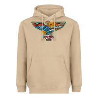 Mushroom thunderbird with usa flag and sunflowers Heavyweight Hoodie - Artiststas
