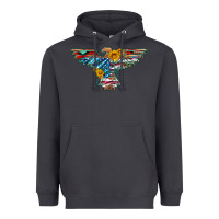 Smoke thunderbird with usa flag and sunflowers Heavyweight Hoodie - Artiststas