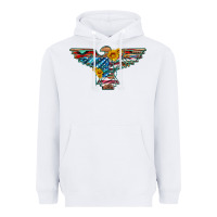 White thunderbird with usa flag and sunflowers Heavyweight Hoodie - Artiststas