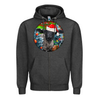Charcoal Heather christmas suffolk baby sheep ornament Zipper Hoodie - LillyAllenDesigns