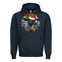 Navy christmas suffolk baby sheep ornament Zipper Hoodie - LillyAllenDesigns
