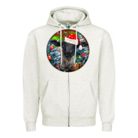 Oatmeal Heather christmas suffolk baby sheep ornament Zipper Hoodie - LillyAllenDesigns