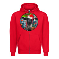 Red christmas suffolk baby sheep ornament Zipper Hoodie - LillyAllenDesigns