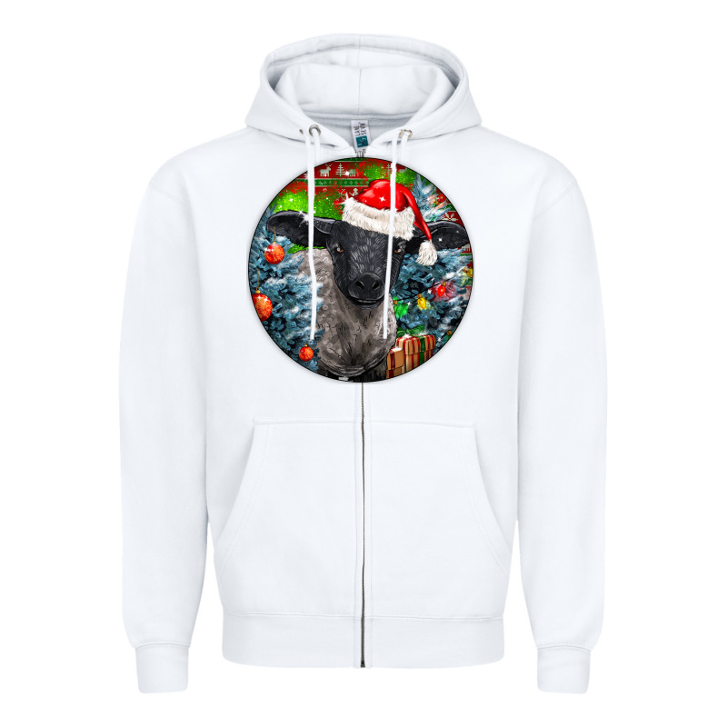 Christmas Suffolk Baby Sheep Ornament Zipper Hoodie by LillyAllenDesigns | Teevron