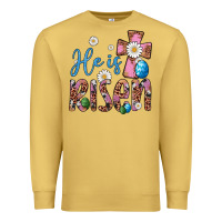 Antique Gold he is risen cross Premium Sweatshirt - Artiststas