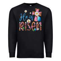 Black he is risen cross Premium Sweatshirt - Artiststas