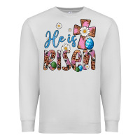 Dove Grey he is risen cross Premium Sweatshirt - Artiststas