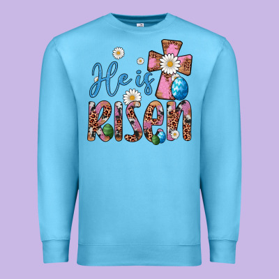 He Is Risen Cross Premium Sweatshirt Designed By Artiststas
