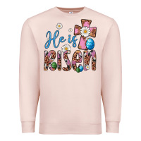 Pale Pink he is risen cross Premium Sweatshirt - Artiststas