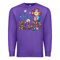 Purple he is risen cross Premium Sweatshirt - Artiststas
