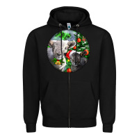 Black christmas southdown baby sheeps Zipper Hoodie - LillyAllenDesigns