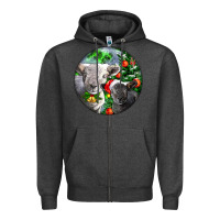 Charcoal Heather christmas southdown baby sheeps Zipper Hoodie - LillyAllenDesigns