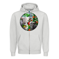 Dove Grey christmas southdown baby sheeps Zipper Hoodie - LillyAllenDesigns